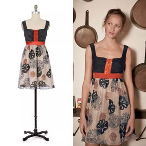 Anthropologie Bow & Arrow ButtonBlossom Silk Dress